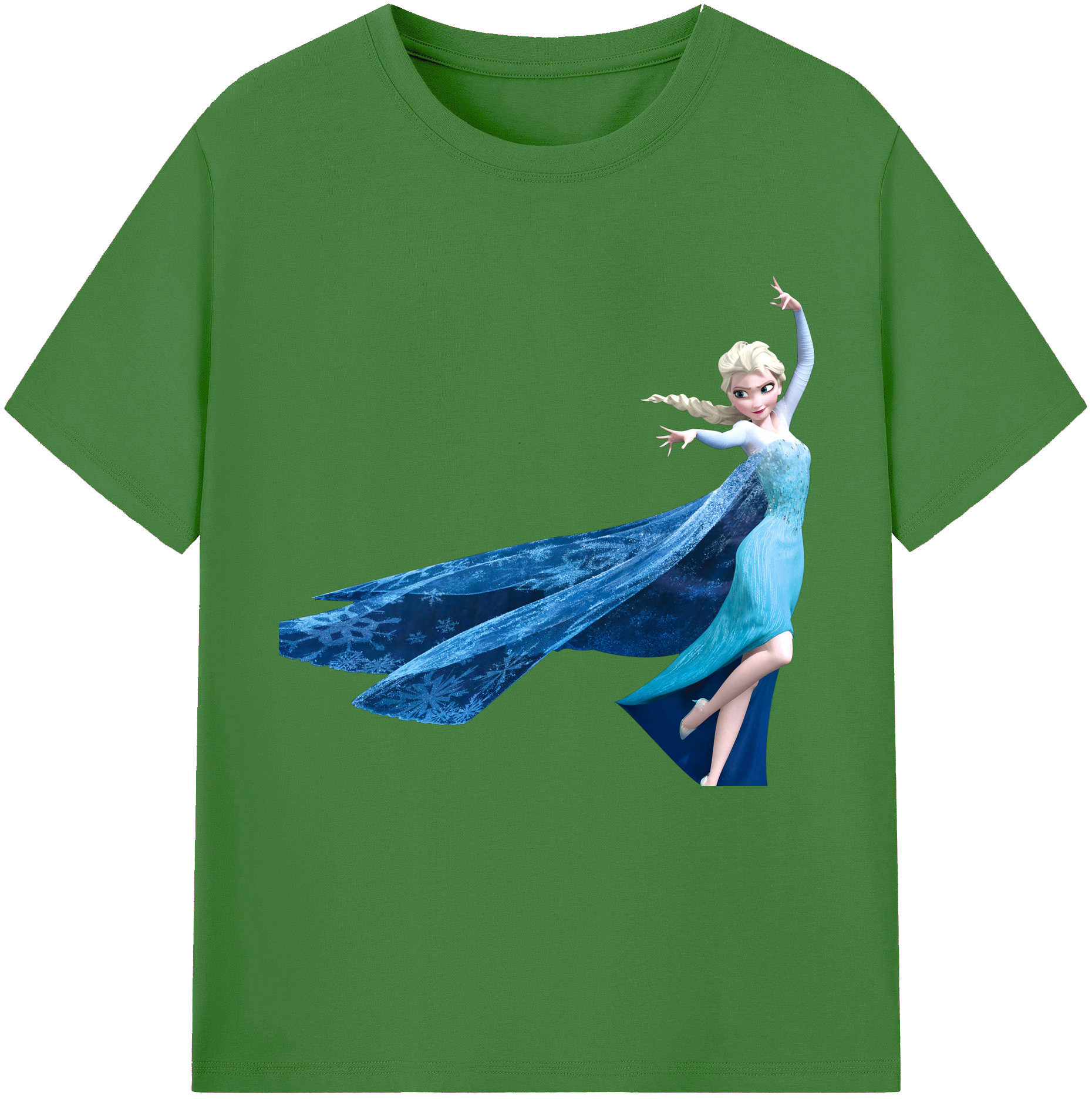 （画像用） アナと雪の女王 アンナ エルサ Frozen Anna Elsa レディースカジュアルプリントTシャツ（綿100％）